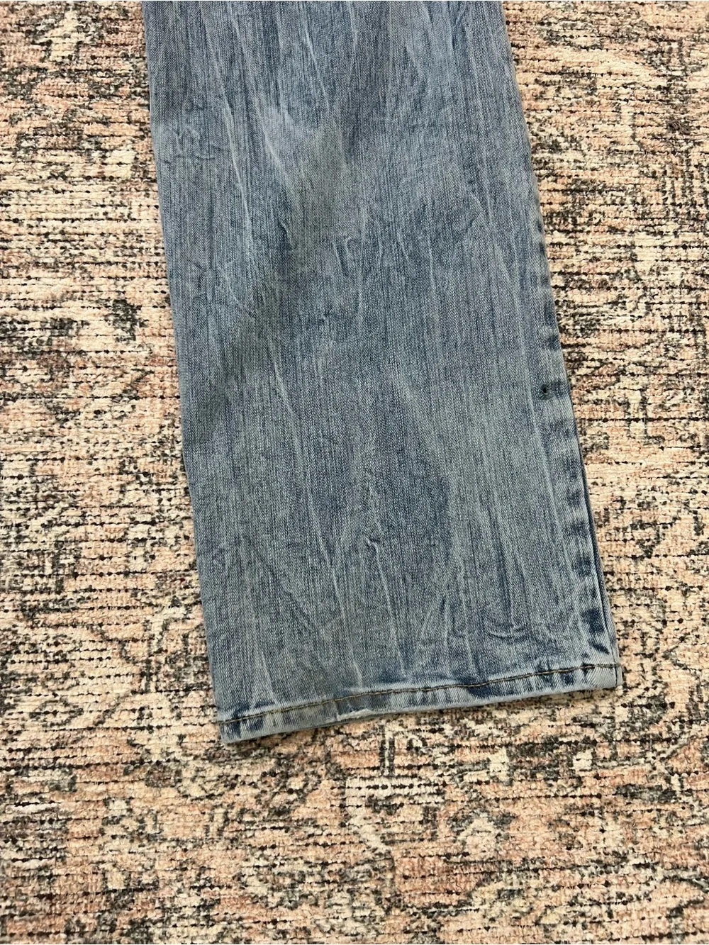 American Eagle Mens 36x32 Original Straight Jeans Light Wash Easyflex Denim